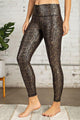 PLUS CASUAL ANACONDA GOLD FOIL LEGGING | Black/Gold - Legging Fetish