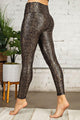 PLUS CASUAL ANACONDA GOLD FOIL LEGGING | Black/Gold - Legging Fetish