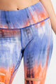 PLUS CASUAL TIE DYE LASER CUT LEGGING | Blue/Orange - Legging Fetish